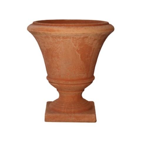 Smooth Calyx Vase in Impruneta Terracotta
